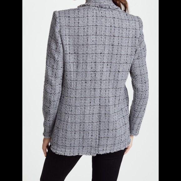 IRO Rare Quanto Checked Boucle-Tweed Blazer Jacket - Picture 4 of 16